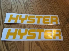 Hyster Decal  Vinyl Yellow Decals Forklift Decal Set of 2 