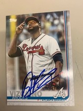 Arodys Vizcaino Signed 2019 Atlanta Braves Team Card IP Auto