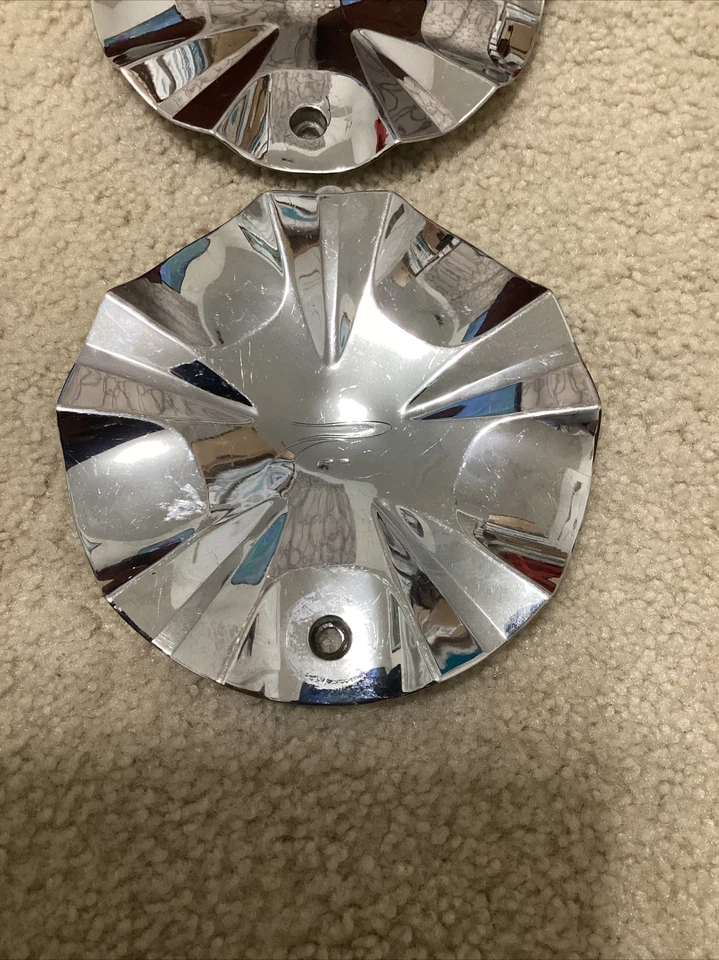 Tapa central de rueda cromada platino 89-9282C 52531875F-1 1 pieza Foto 2 de 4