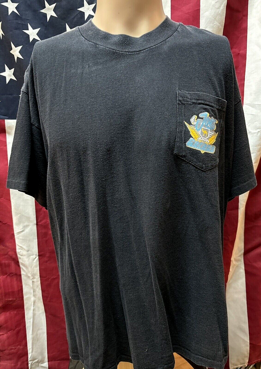 JOE CAMEL cigarettes T shirt XL auto repair shop 1993 pocket tee