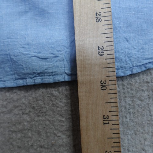 Gant Shirt Medium Blue Linen Blend Albiate Cutaway Colllar - Picture 7 of 8