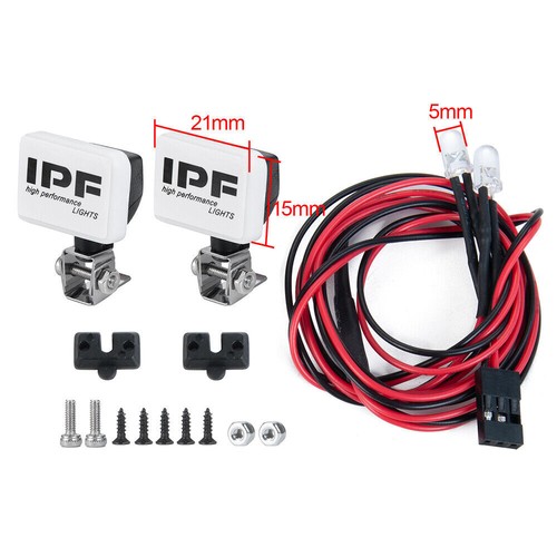 For 1:10 RC TRX-4 Car LED Light Headlight Spotlight Round Square Light - 第 12/14 張圖片