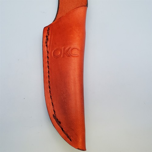 Ontario fixed blade Knife Sheath Brown Leather Bird Trout Fish Fillet 7.5" x 4" - Picture 5 of 10
