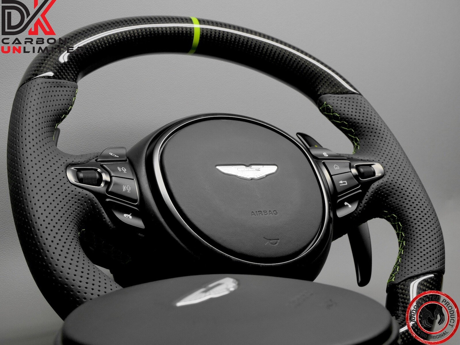 Aston Martin Vantage DB11 DBS Superleggera AMR Green Ring Carbon Steering Wheel