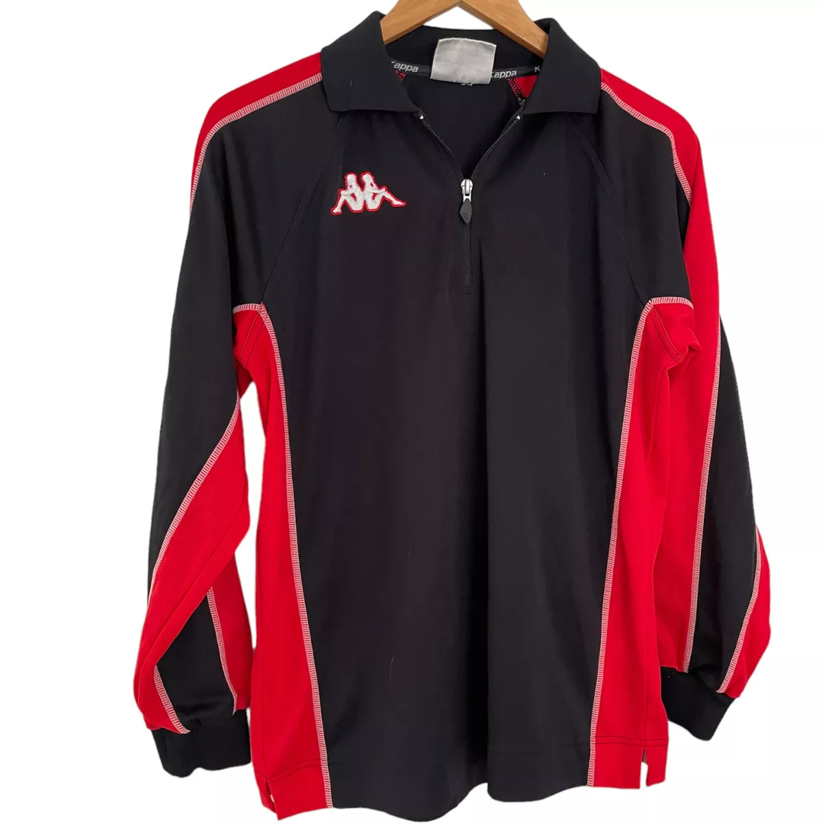 Black and top red kappa jacket