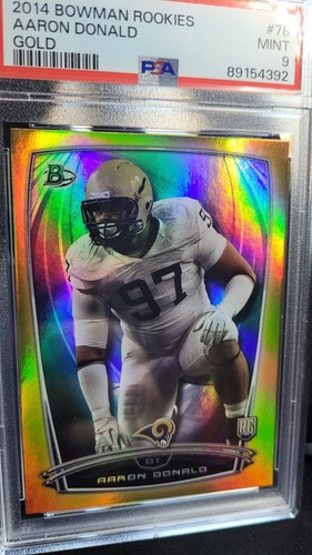 2014 Bowman Aaron Donald Rookie Gold /399 Rams PSA 9 - 第 2/5 張圖片