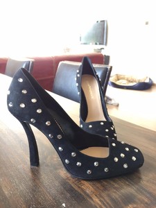 Daim Armani Noires Emporio 6 Femmes Chaussures Aiguilles 4 En 37 Us Eu Talons Uk nIRnaqd
