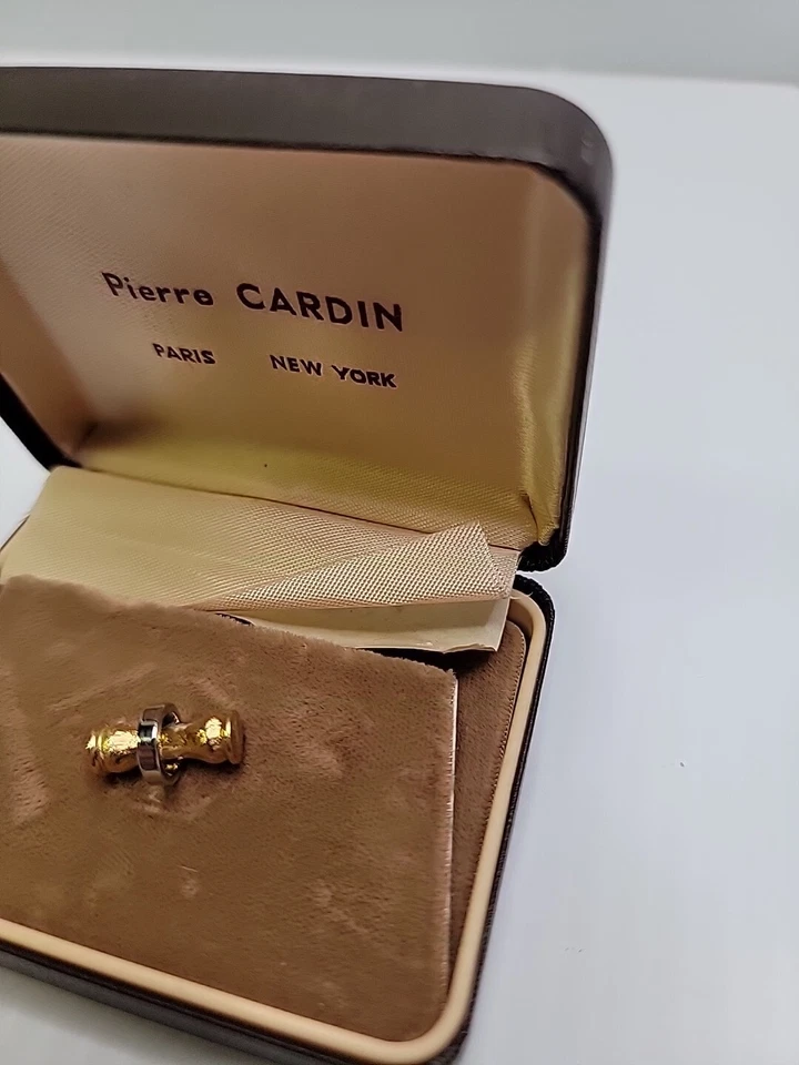 Vintage Pierre Cardin Genuine Barrel Style Tie Tack NIB Paris New York - Image 2 of 4