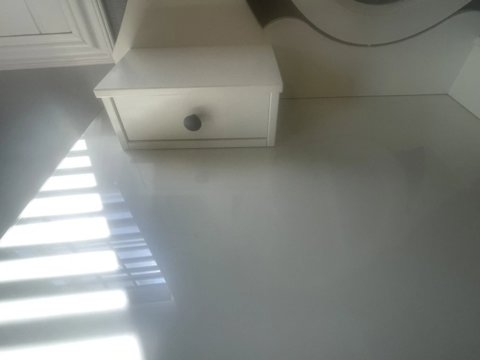 tocador escritorio blanco con espejo  Foto 4 de 4