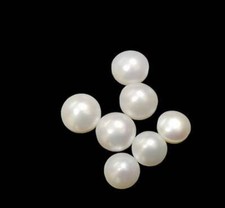 AAA Natural Fresh Water Pearl Round Flat Back Cabochon, Loose Stone, 3mm-12mm
