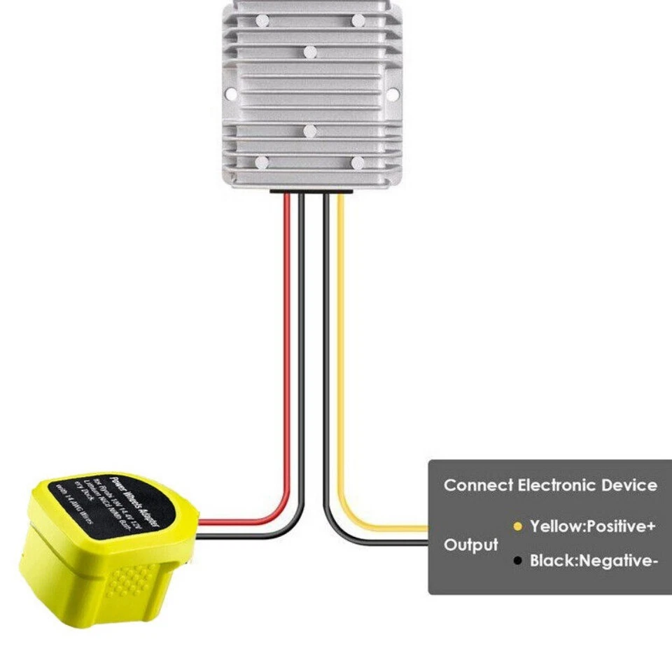 Converter DIY Step Down DC Voltage For RYOBI DC 18V To 12V 480W 40A Adapter Dock - Image 2 of 4