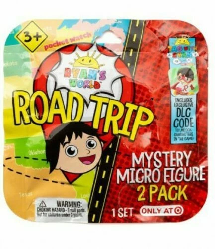 Pocket Watch Ryan's World Road Trip Mystery Micro Figure 2 Pack 1 Set - Sealed