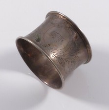 Serviettenring Silber 800 um 1900 Monogramm GK datiert 29.7.1894