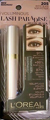 L'Oreal Voluminous LASH PARADISE Mascara MYSTIC BLACK 205