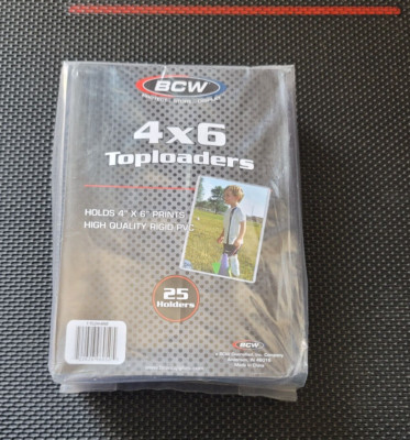 BCW 4x6 Toploaders Postcard Photo Rigid Plastic Toploaders Pack of 25