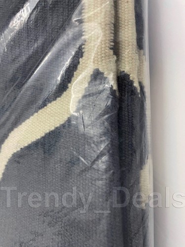 Ikea STOCKHOLM Rug Handmade 100% Wool 5' 7" × 7' 10" Modern Net Pattern Grey NEW - Picture 11 of 13