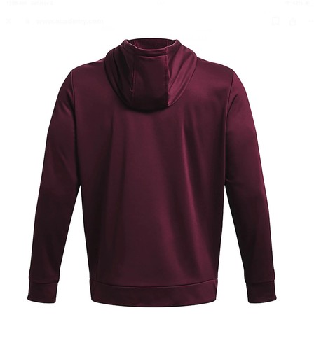 UNDER ARMOUR Mens Armour Fleece® Big Logo Hoodie ** DARK MAROON/BLACK - S ** NWT - Picture 2 of 3