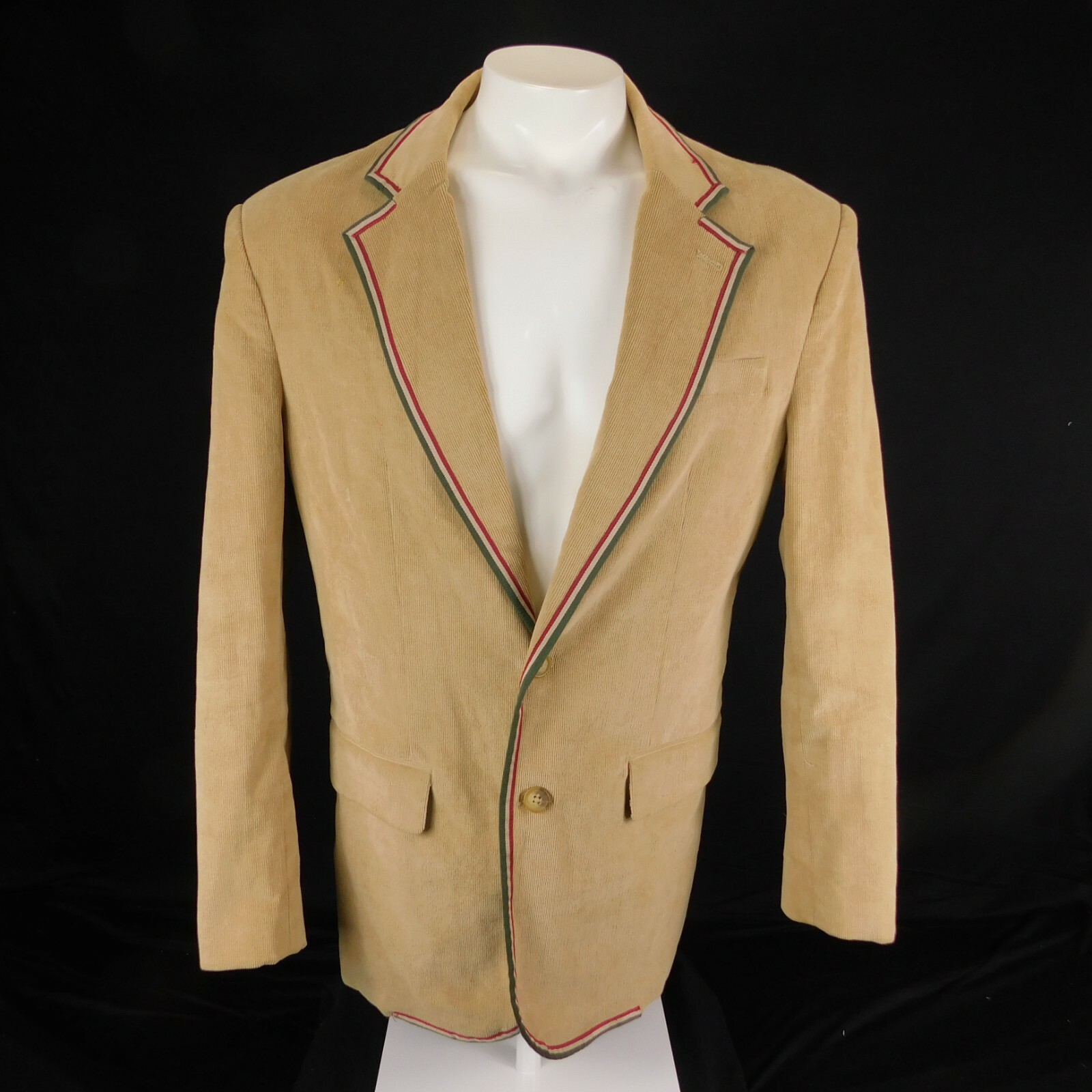 Kangol Men Beige Corduroy Blazer Sport Coat 2 But… - image 3