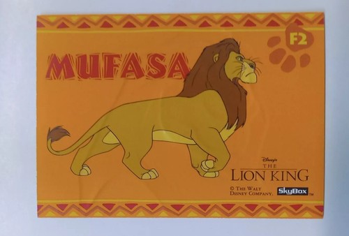 MUFASA Lion King 1994 Series 1 Foil-Embossed Trading Card #F2 Disney FREE SHIP! - Picture 2 of 2