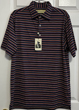 Donald Ross Men's Golf Polo Shirt, Small, Navy/Candy/Apple/Apricot/Dolphin, NWT