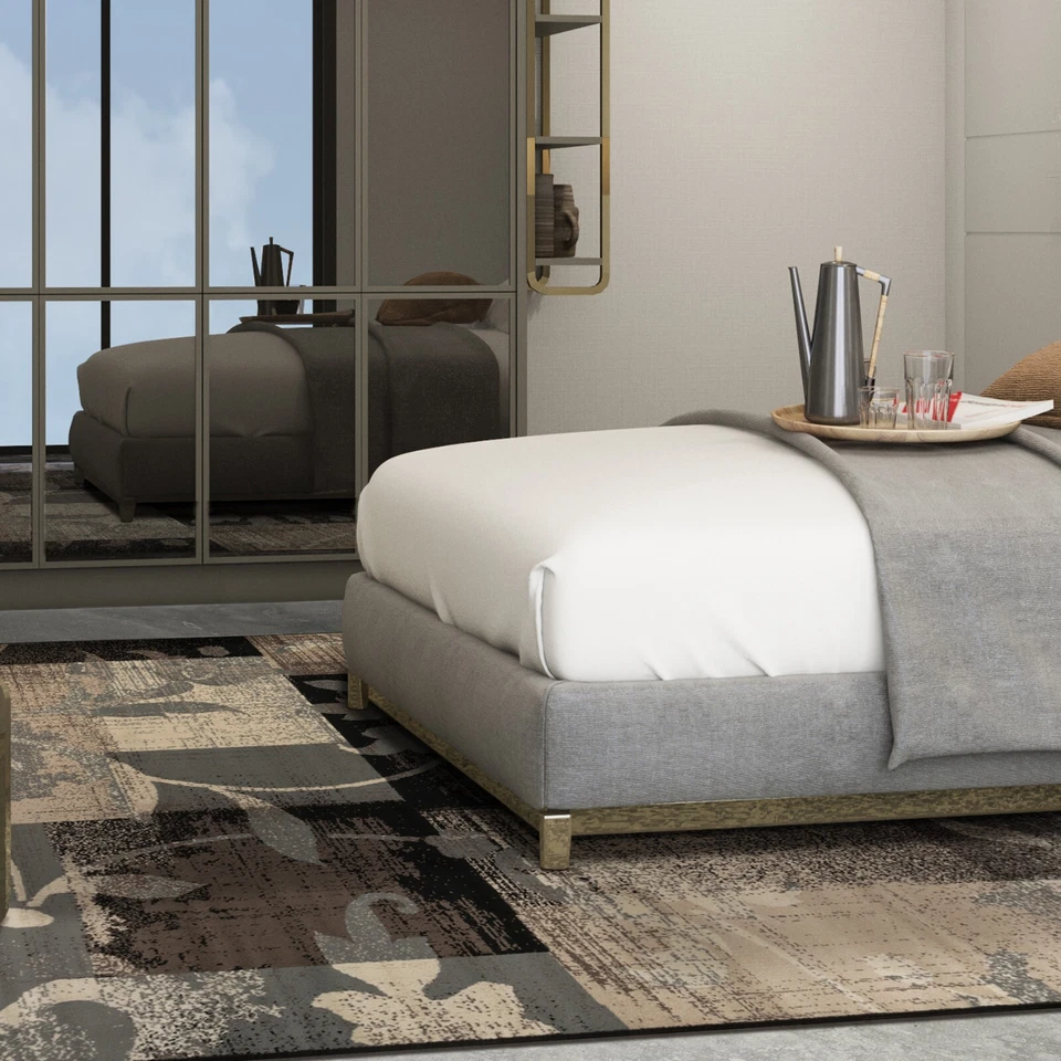 Alfombras duraderas con retazos florales de pastiche a prueba de polillas alfombra hidrofóbica para interiores Foto 3 de 4