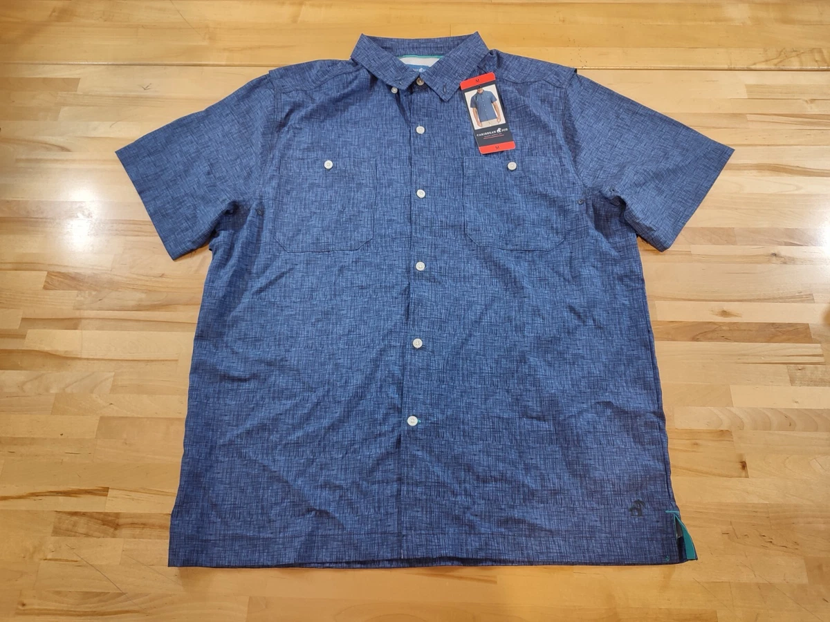 Chemise Hawaïenne Caribbean Joe Homme - 100% Soie - Bleu Clair Tropical - 2XL