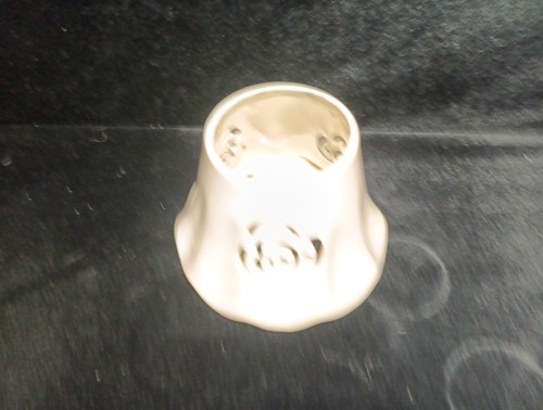 Hallmark Jar Candle Lamp Shade TopperIvory with Rose Cutouts 4”H - Picture 2 of 5