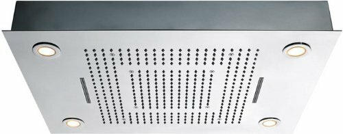 Juego de ducha rectangular LED grande cascada de lluvia de 31 pulgadas (600 mm x 800 mm) 4 funciones - Imagen 6 de 8