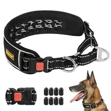 Mayerzon Martingale Dog Collar No Pull for Large Medium Dogs, Adjustable Black