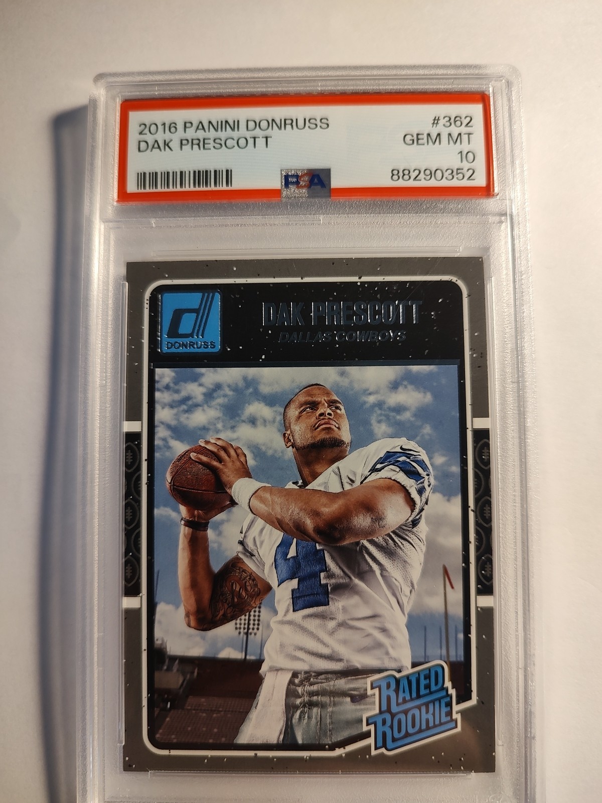 Dak Prescott Panini Donruss #362 Press Proof Red