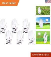 Men's Golf Glove Six Pack Left Hand Right Hand White Microfiber Small/Medium/...