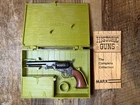 Marx 1970s Historic Guns Stagecoach Pistol w/ Case 4.75” Western Toy