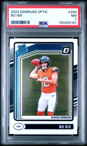 2024 PANINI DONRUSS OPTIC #209 BO NIX ROOKIE RC PSA 7