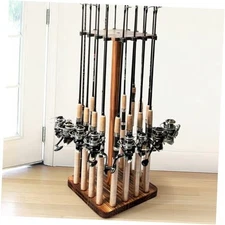  Fishing Rod Holders for Garage 360 Degree Rotating Fishing Pole Rack, nospin