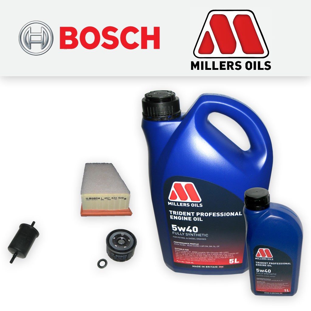 SERVICE KIT for RENAULT LAGUNA II 1.8 16V OIL AIR FUEL FILTERS +OIL (2001-2007)