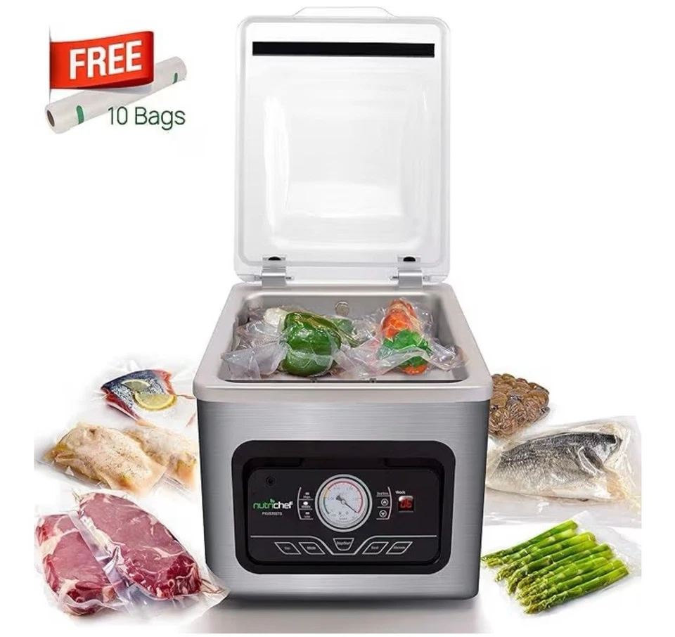 NutriChef PKVS70STS камерная система вакуумной упаковки пищевых продуктов - серебристая - Изображение 4 из 4