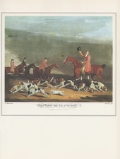 1974 Vintage DEER HUNTING "FRANCIS DUCKENFIELD ASTLEY & HARRIERS" Art Lithograph