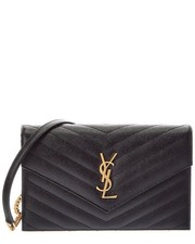 Saint Laurent Cassandra Leather Wallet On Chain Women's Os
