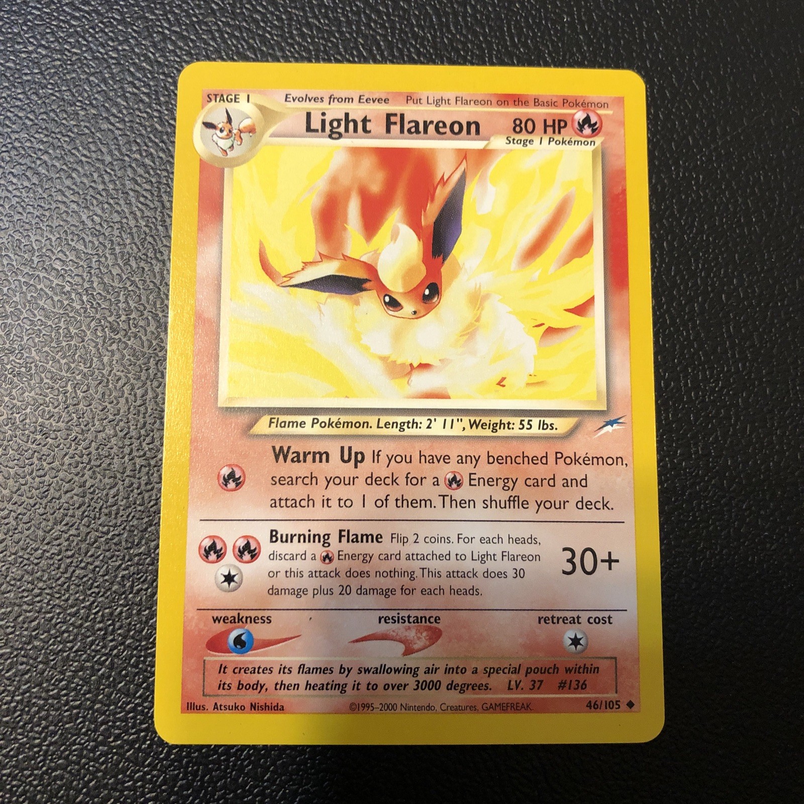 Light Flareon 46/105 Neo Destiny Pokémon TCG Mint/nm Wotc