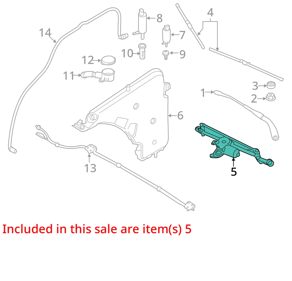 2016 BMW M235i Windshield Wiper Transmission OEM 61K Miles - LKQ376198907 - Image 4 of 4