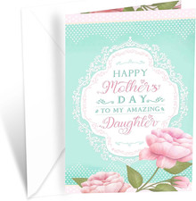 Greetings Daughter Mother'S Day Card, Made in America, Eco-Friendly, Thick Card