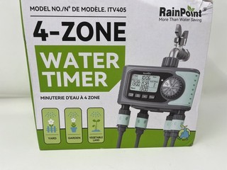 RainPoint 4 Zone Digital Water Timer Auto Irrigation Controller ITV405 used