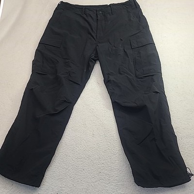 American Eagle Outfitters Parachute Cargo Pants Lightweight Black