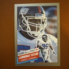 1991 Fleer Football LAWRENCE TAYLOR Card 15 of 26 All-Pro'91 New York Giants NM
