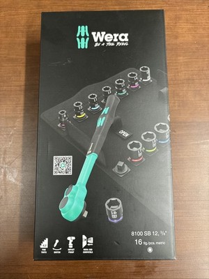 Wera 8100 SB 12 Zyklop Comfort Ratchet Set 3/8'' Drive Metric 05005530001