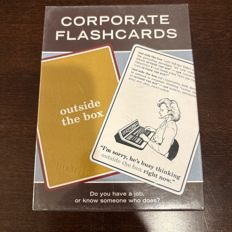 Corporate FlashCards by Knock Knock, White Collar Work Humor, New & Sealed