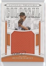 2020 Panini National Treasures Colossal Materials 60/99 Hunter Harvey #CM-HH 5w7