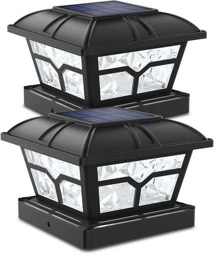 Modern Solar Post Cap Lighting with 2 Color Modes - Perfect for Decks and Patios - Picture 3 of 9
