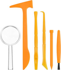 3 Sets Kids Dig Tool Toy Set, Plastic Digging Hammer, Brush, Chisel, Scraper, Ar