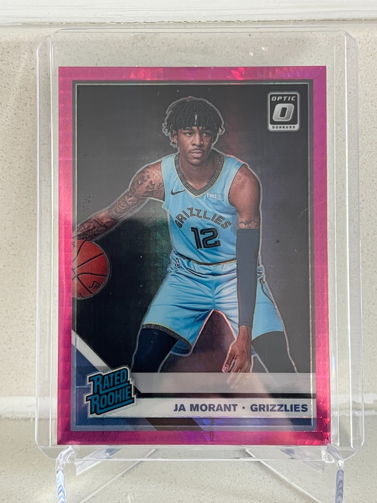 2019-20 Panini Donruss Optic Ja Morant Hyper Pink Rated Rookie RC #168